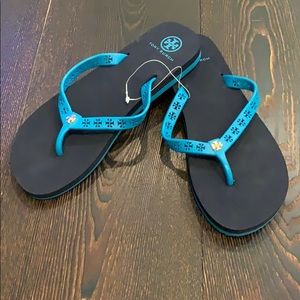 Tory Burch French Turf Flip Flop Turquoise
